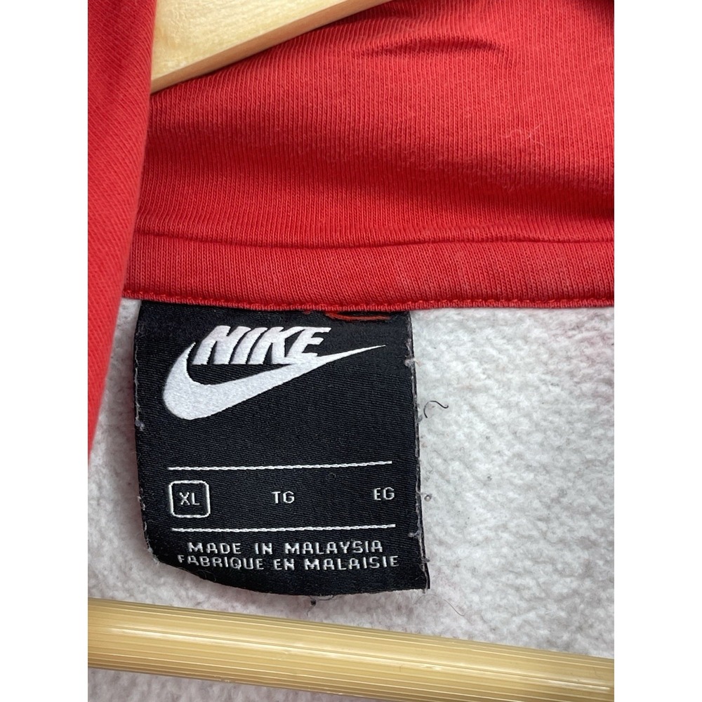 Nike Sweatshirt hoodie jacket size xl Red background White Swooshs - Picture 7 of 7